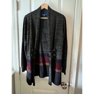 APT. 9 Womens Medium M Cardigan Open Front Sweater Long Sleeve Casual‎